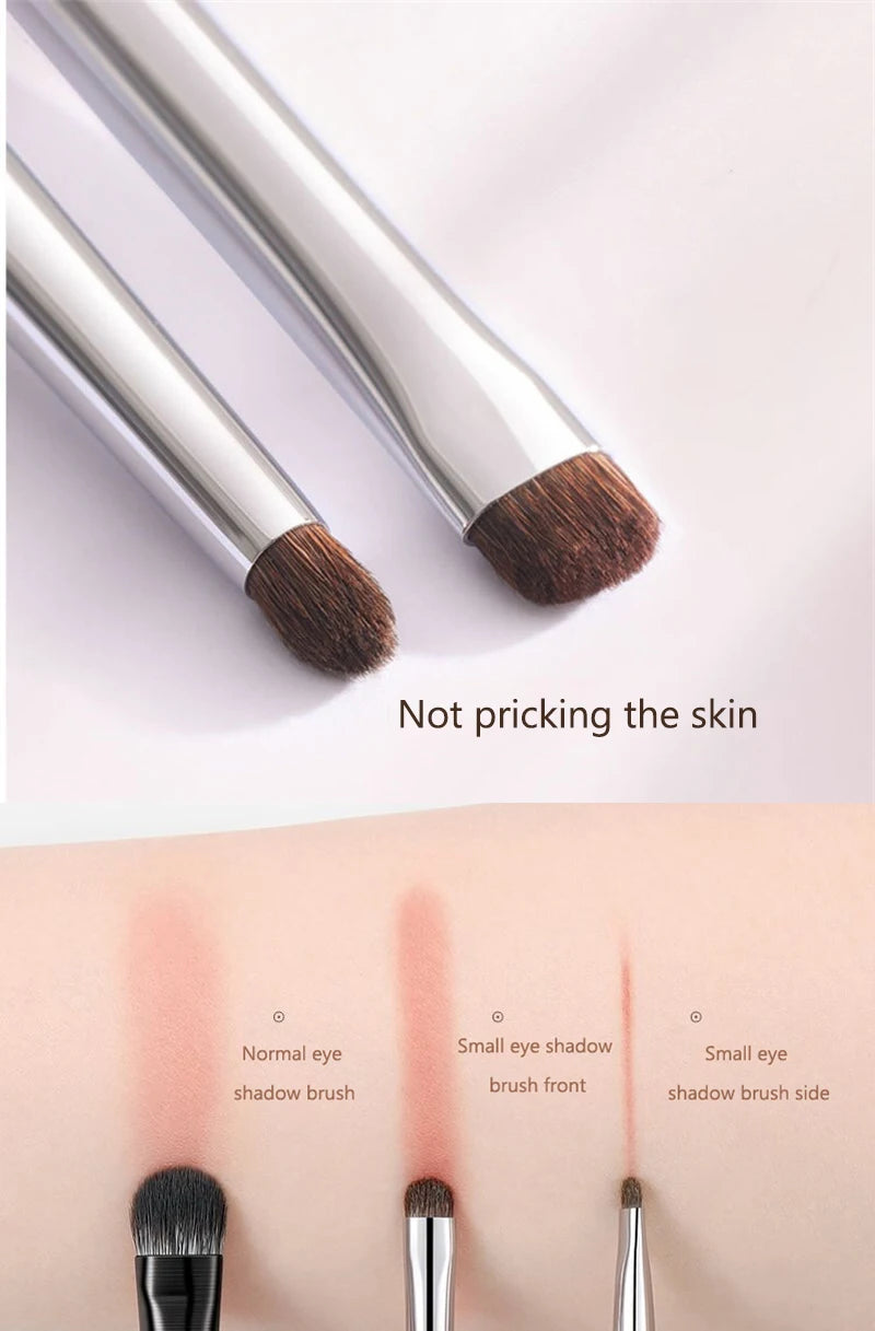 Small Angle Precise Detail Eyeshadow Brush Soft Horse Hair Eyelid Highlighter Lying Silkworm Makeup Brushes Eyes Make Up Tools