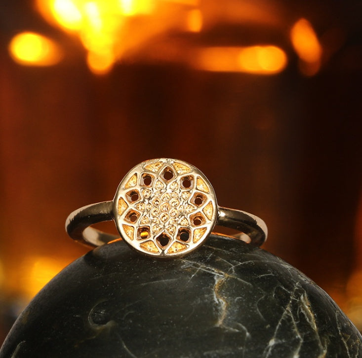 9PCS Midi Rings Set For Women Boho Detailed Metal Moon Feather Crown Dreamcatcher Knuckle Gold Color Ring Fashion Jewelry KB423