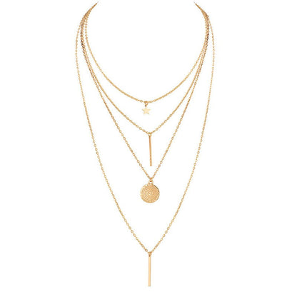 New Boho Vintage Multi-layer Pendant Necklace