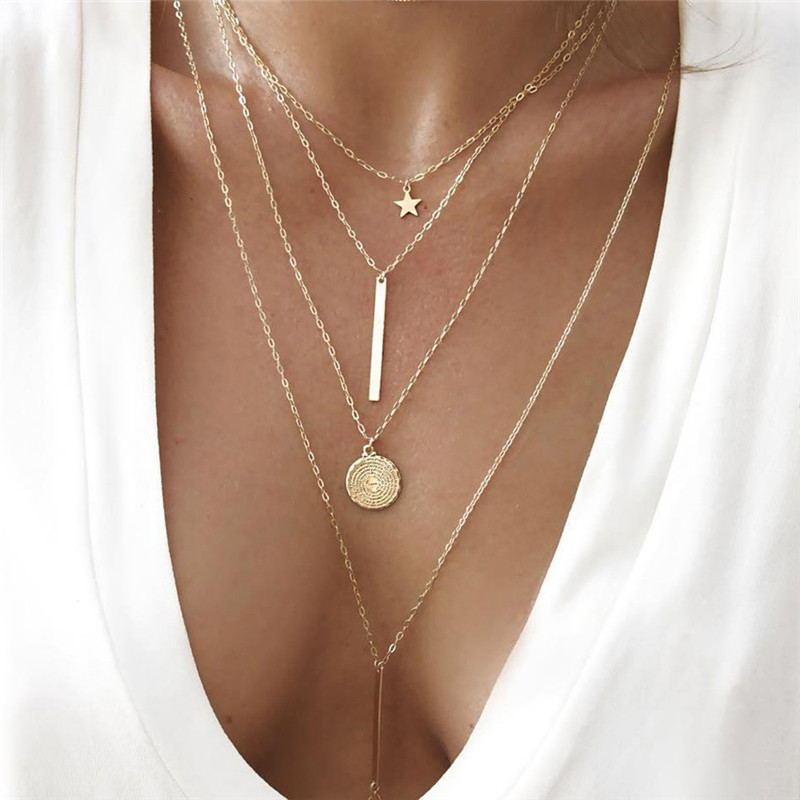 Luna Layers Pendant Necklace