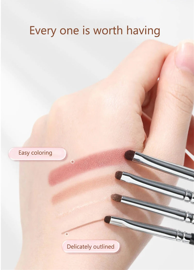 Small Angle Precise Detail Eyeshadow Brush Soft Horse Hair Eyelid Highlighter Lying Silkworm Makeup Brushes Eyes Make Up Tools
